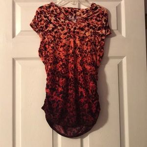 A Red to Black Fade Blouse